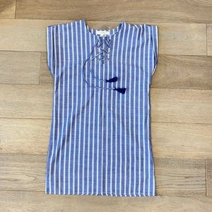 Blue casual nautical stripe dress